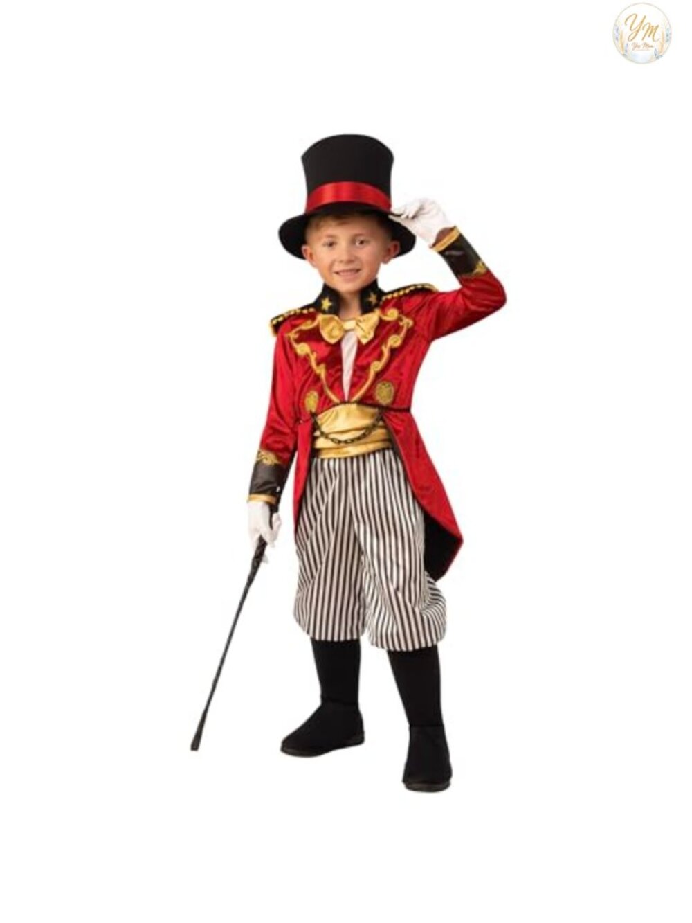 Ringmaster Costume Kids Boys Large 100% Polyester